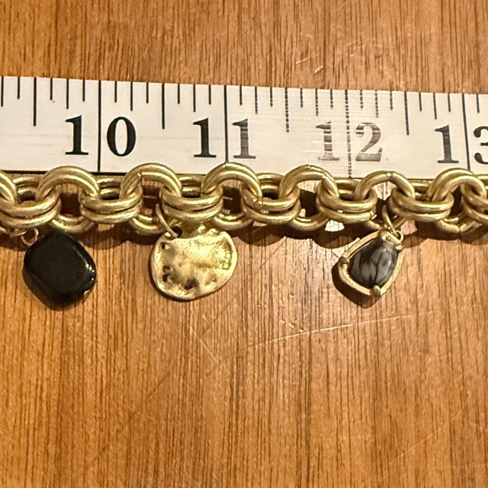 Gold and Black Charm Necklace - Picture 3 of 6